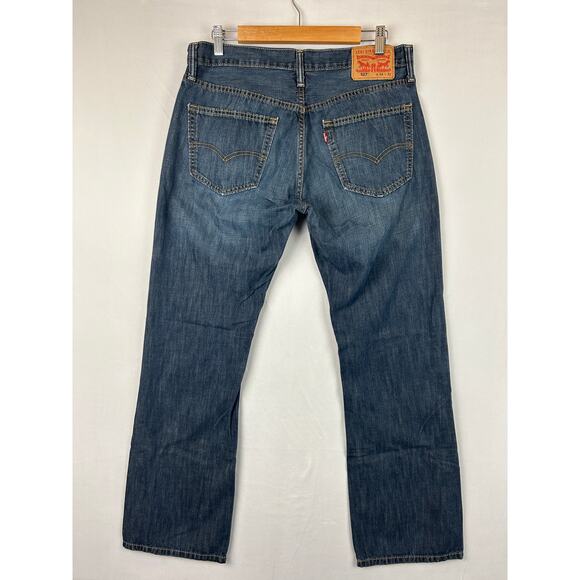 Levi's 527 Low Boot Cut Blue Denim Jeans 100% Cotton Men's Size 34x32 - Picture 1 of 11